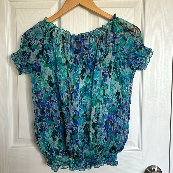 Frankie & Missy blue sheer short sleeve top - Picture 5 of 5